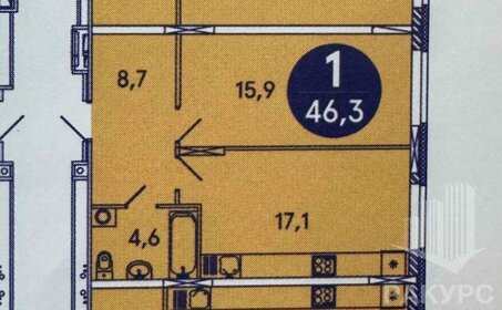 Квартира 46,3 м², 2-комнатная - изображение 1