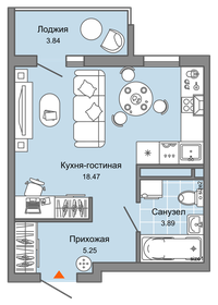 Квартира 30 м², студия - изображение 1