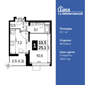 Квартира 25,1 м², студия - изображение 1