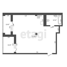 Квартира 71,1 м², 1-комнатная - изображение 1