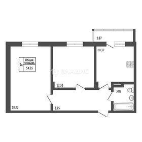 Квартира 54,6 м², 2-комнатная - изображение 3