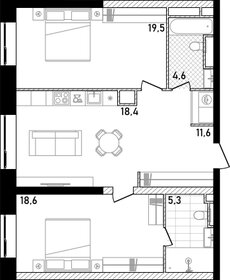 74,8 м², 2-комнатная квартира 47 510 932 ₽ - изображение 23