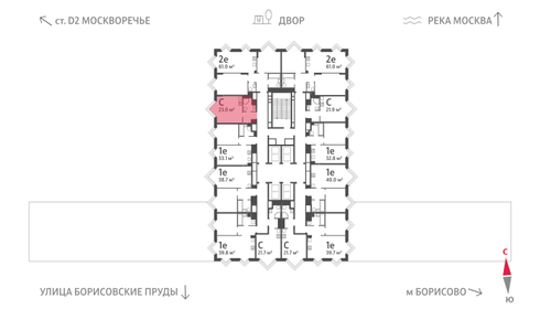 23 м², квартира-студия 13 660 114 ₽ - изображение 29