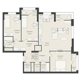 94 м², 3-комнатная квартира 21 500 000 ₽ - изображение 40