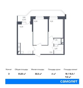 Квартира 51,2 м², 2-комнатная - изображение 1