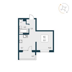 33,7 м², квартира-студия 4 119 500 ₽ - изображение 63
