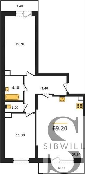 69,2 м², 2-комнатная квартира 6 850 800 ₽ - изображение 27
