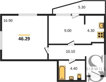 44,5 м², 2-комнатная квартира 5 800 000 ₽ - изображение 26
