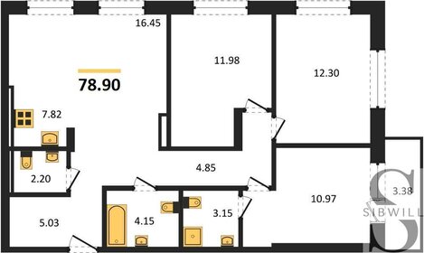 82 м², 4-комнатная квартира 7 800 000 ₽ - изображение 75