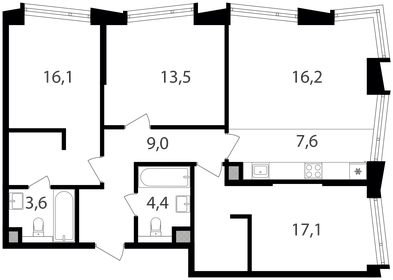 82 м², 3-комнатная квартира 33 700 000 ₽ - изображение 16