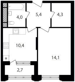 40,9 м², 1-комнатные апартаменты 10 135 020 ₽ - изображение 25