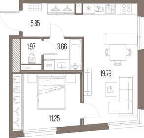 Квартира 42,5 м², 1-комнатная - изображение 1