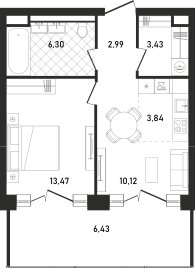 32,1 м², квартира-студия 29 176 228 ₽ - изображение 15