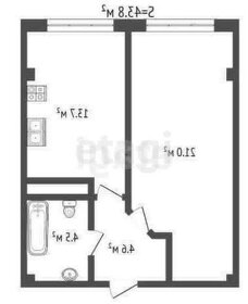 Квартира 41,8 м², 1-комнатная - изображение 1