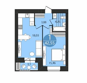 41,5 м², 1-комнатная квартира 4 550 000 ₽ - изображение 83