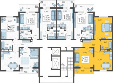 49 м², 2-комнатная квартира 10 500 000 ₽ - изображение 113