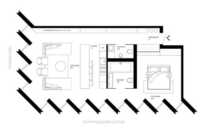 Квартира 88,4 м², 2-комнатные - изображение 1