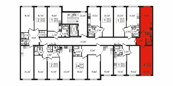 49,1 м², 1-комнатная квартира 4 330 000 ₽ - изображение 90