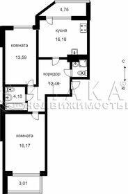 Квартира 65,7 м², 2-комнатная - изображение 1