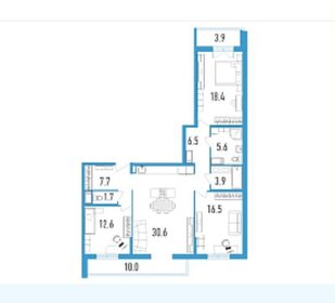 Квартира 110 м², 3-комнатная - изображение 1