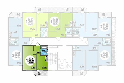 40,4 м², 1-комнатная квартира 3 800 000 ₽ - изображение 75