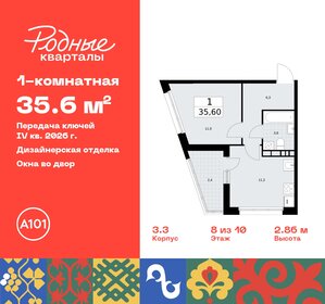 Квартира 35,6 м², 1-комнатная - изображение 1