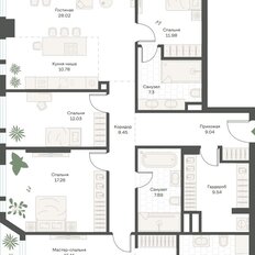 Квартира 154,9 м², 4-комнатная - изображение 2