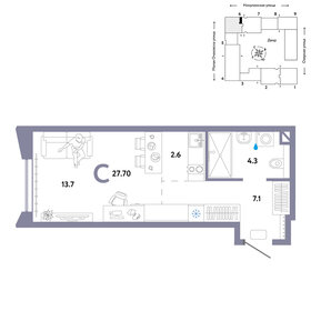 29,9 м², 1-комнатная квартира 17 090 000 ₽ - изображение 80