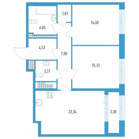 Квартира 76,3 м², 2-комнатная - изображение 1