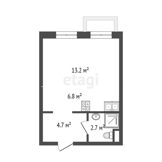 27,4 м², квартира-студия 3 890 000 ₽ - изображение 1