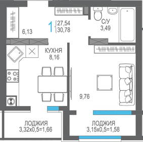 36,2 м², 2-комнатная квартира 10 764 790 ₽ - изображение 3