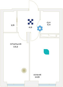 39,6 м², 1-комнатная квартира 8 150 000 ₽ - изображение 80