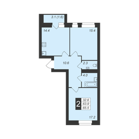65,5 м², 2-комнатная квартира 7 598 000 ₽ - изображение 13