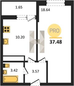 Квартира 37,5 м², 1-комнатная - изображение 1