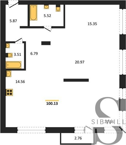 100,1 м², 3-комнатная квартира 18 300 000 ₽ - изображение 1