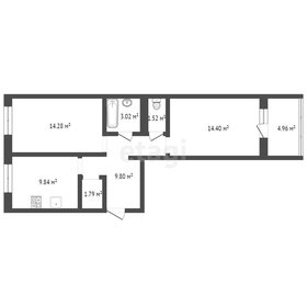 Квартира 57,1 м², 2-комнатная - изображение 2