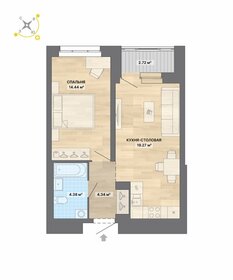 49,2 м², 1-комнатная квартира 5 100 000 ₽ - изображение 23