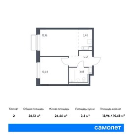 36,1 м², 1-комнатная квартира 6 050 000 ₽ - изображение 19