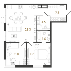 82 м², 2-комнатная квартира 22 000 000 ₽ - изображение 79
