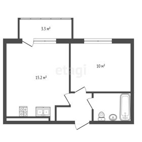 Квартира 32,8 м², 1-комнатная - изображение 2