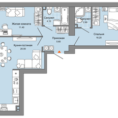 Квартира 61 м², 3-комнатная - изображение 2