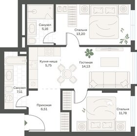 71,5 м², 3-комнатная квартира 19 426 550 ₽ - изображение 13