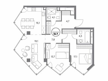 64 м², 2-комнатные апартаменты 68 000 000 ₽ - изображение 123