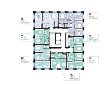 67,1 м², 3-комнатная квартира 29 000 620 ₽ - изображение 17