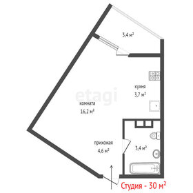 Квартира 30 м², студия - изображение 2