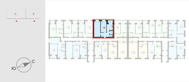Квартира 57,5 м², 2-комнатная - изображение 2