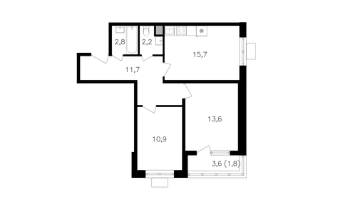 59,1 м², 2-комнатная квартира 22 192 050 ₽ - изображение 53