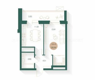 39,2 м², 1-комнатная квартира 6 390 000 ₽ - изображение 98