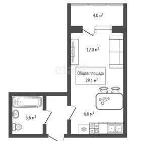 Квартира 29,1 м², 1-комнатная - изображение 3