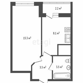 Квартира 33,2 м², 1-комнатная - изображение 1